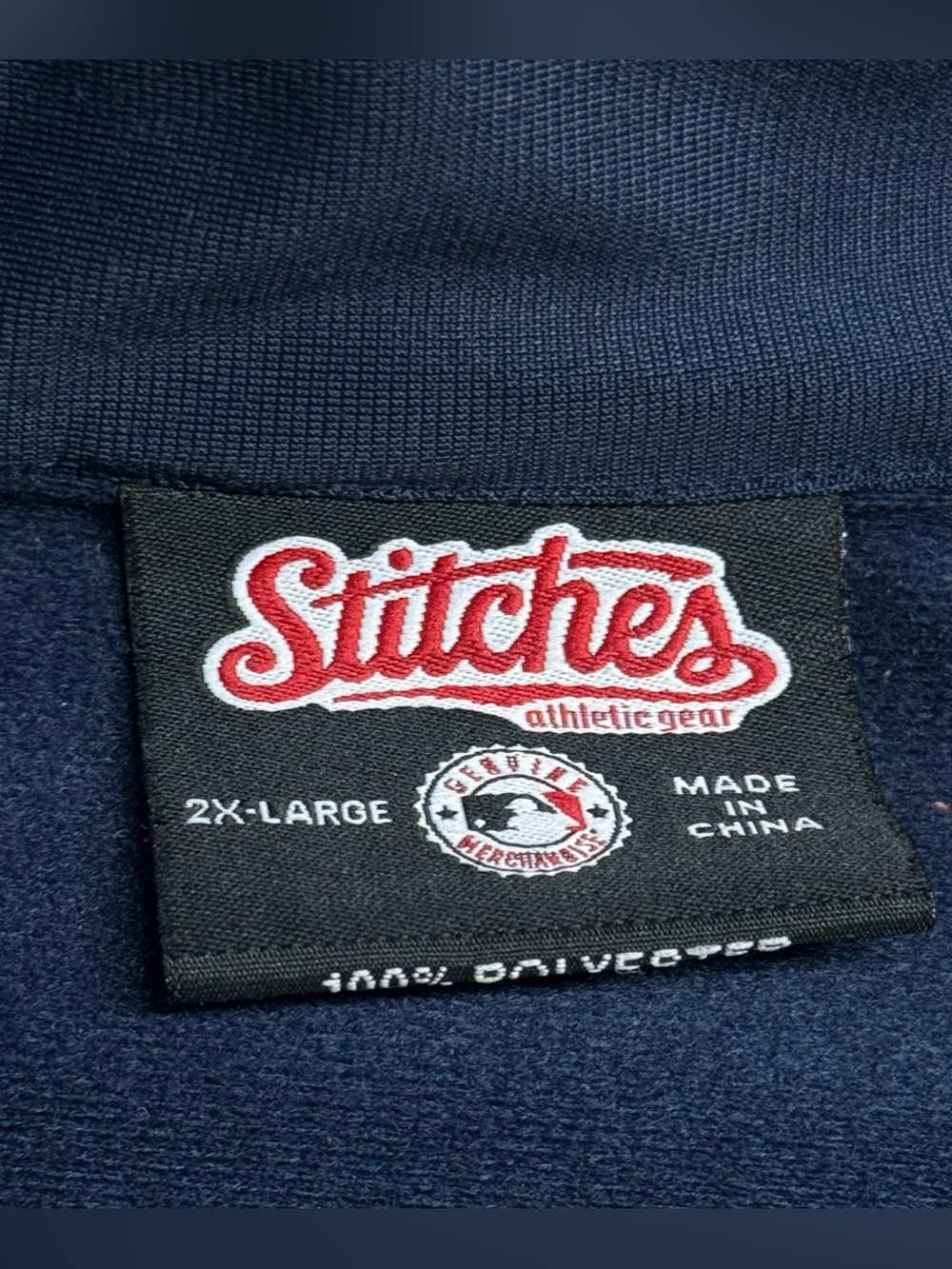 Boston Red Sox Full Zip Sweatshirt Mens 2XL Blue Warm Up Jacket MLB Baseball - Picture 5 of 9